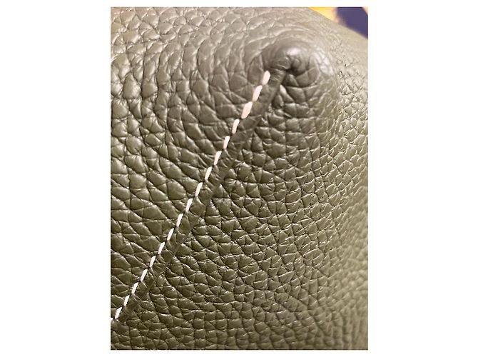 Hermès Borsa Tote Reversibile in Pelle Verde e Bianca - vista 15