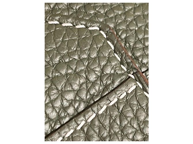 Hermès Borsa Tote Reversibile in Pelle Verde e Bianca - vista 18