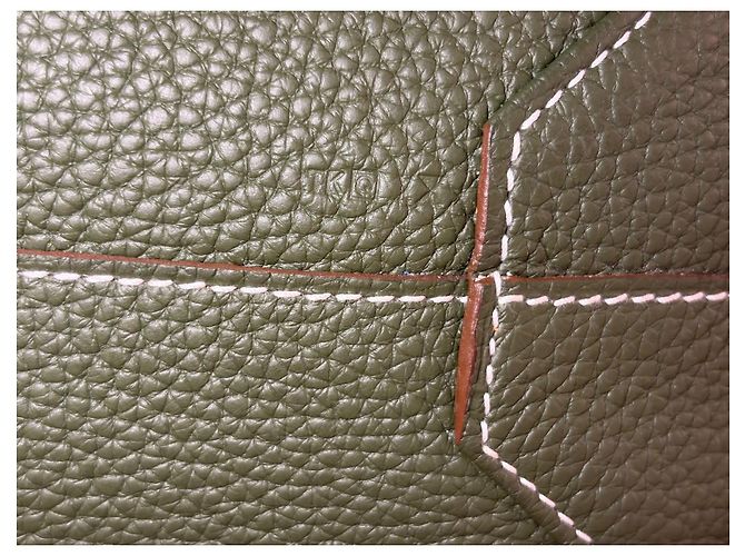 Hermès Borsa Tote Reversibile in Pelle Verde e Bianca - vista 8
