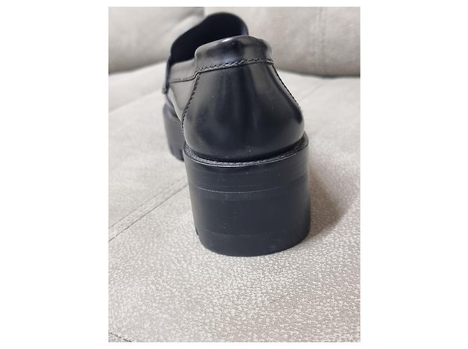 Chanel Mocassini Chunky in pelle nera - vista 8