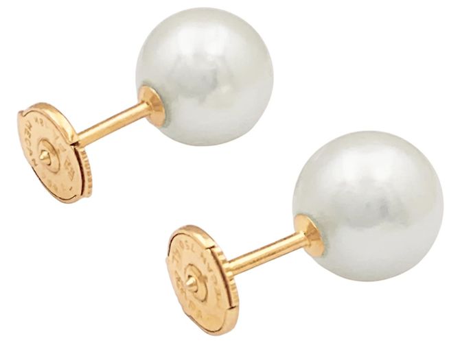 Autre Marque Pendientes de oro amarillo y perlas. - vista 4