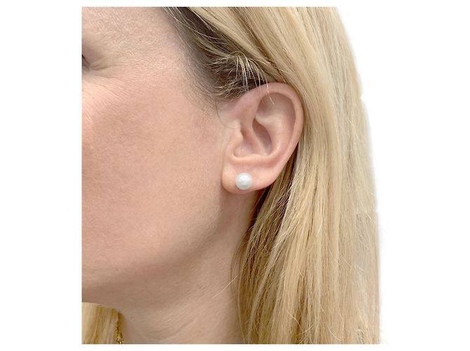 Autre Marque Pendientes de oro amarillo y perlas. - vista 6