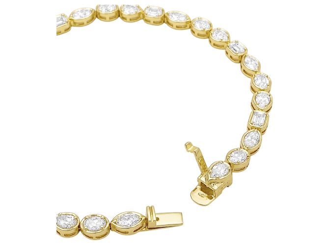 Autre Marque Bracciale linea in oro giallo e diamanti. - vista 4