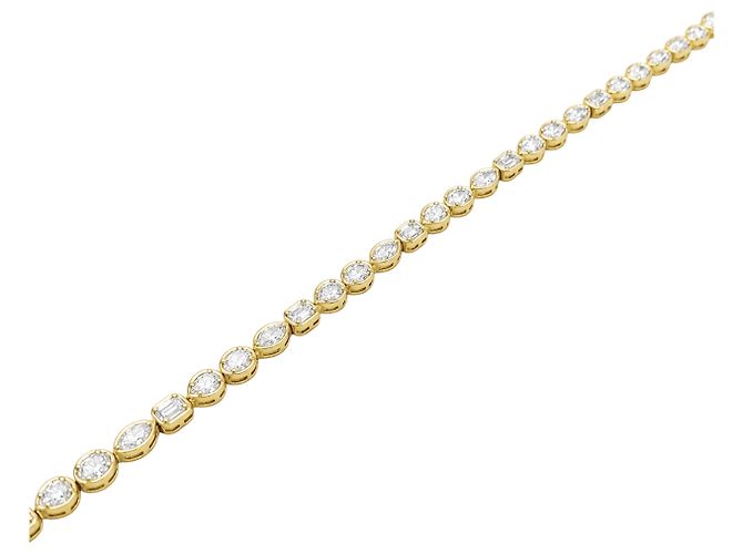 Autre Marque Bracciale linea in oro giallo e diamanti. - vista 6