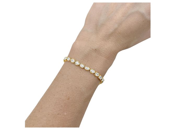 Autre Marque Bracciale linea in oro giallo e diamanti. - vista 7