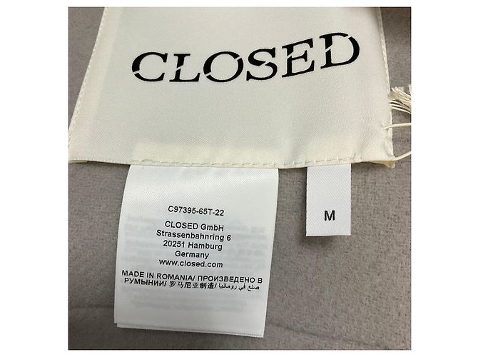 Closed Chaqueta blusón de lana gris con cierre frontal de botones - vista 4