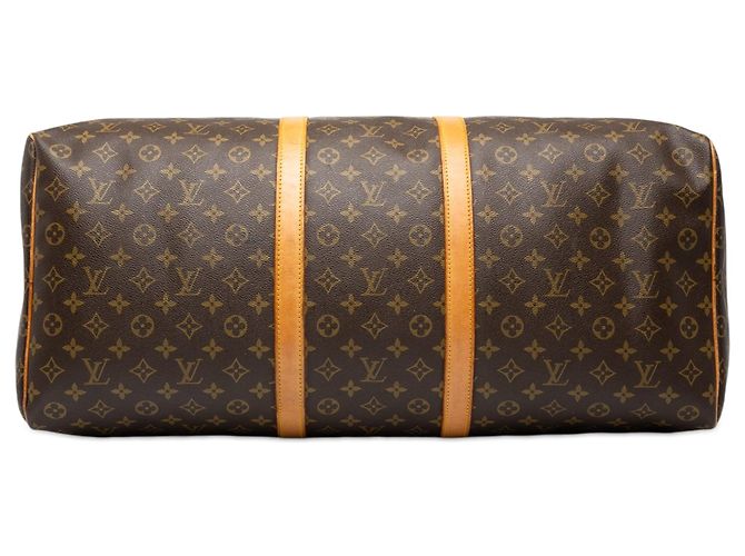Borsa da viaggio Louis Vuitton Monogram Keepall 60 Marrone - vista 3