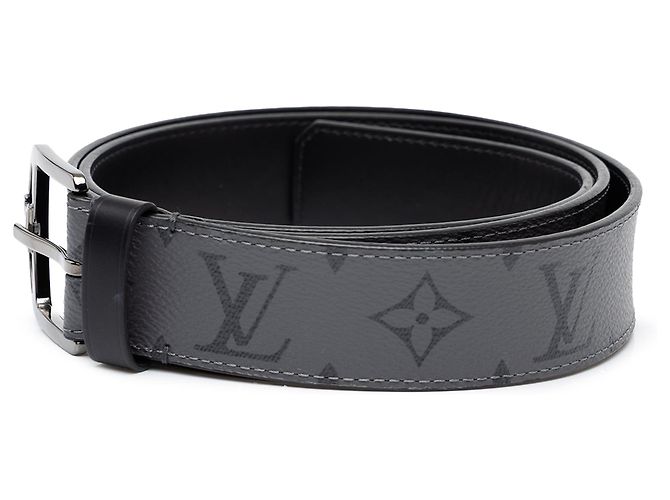 Cintura Louis Vuitton Monogram Eclipse Reverse Grigia - vista 2