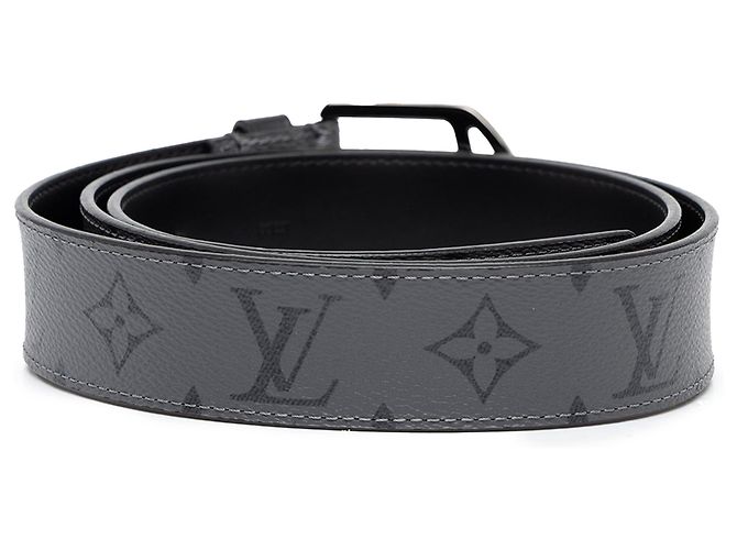 Cintura Louis Vuitton Monogram Eclipse Reverse Grigia - vista 3