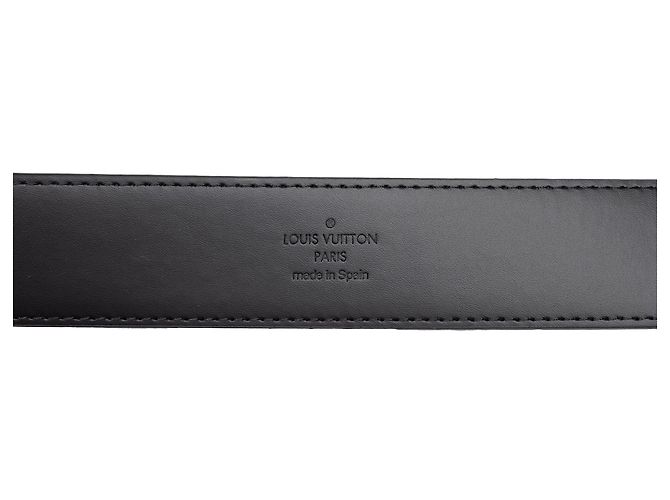 Cintura Louis Vuitton Monogram Eclipse Reverse Grigia - vista 4