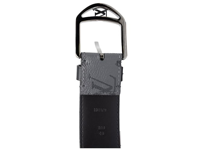 Cintura Louis Vuitton Monogram Eclipse Reverse Grigia - vista 5