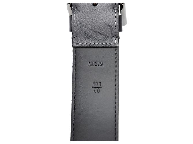 Cintura Louis Vuitton Monogram Eclipse Reverse Grigia - vista 7