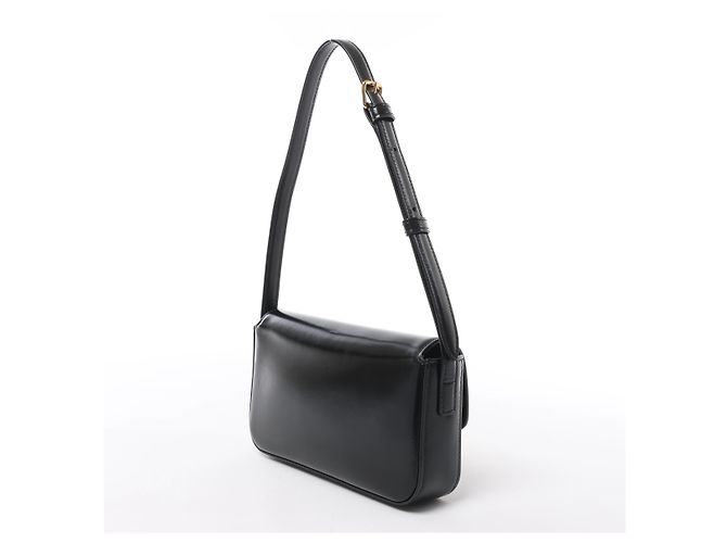 Céline Borsa a tracolla in pelle Celine Triomphe Claude in nero - vista 4