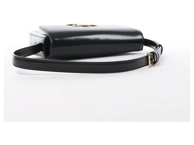 Céline Borsa a tracolla in pelle Celine Triomphe Claude in nero - vista 7