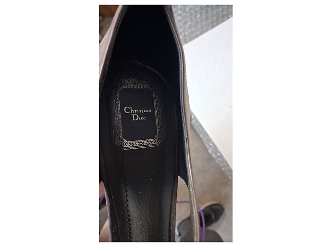 Dior Décolleté string in pelle verniciata viola - vista 4