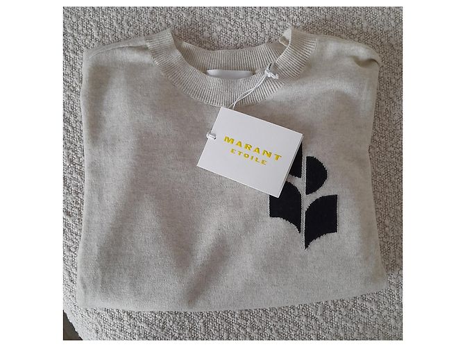 Isabel Marant Etoile Woll-Baumwoll-Pullover beige - Ansicht 4