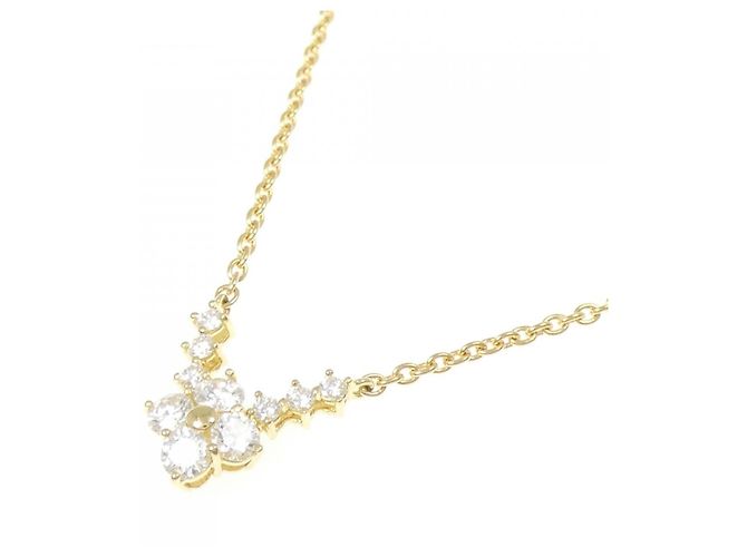 Autre Marque Collana Au750 Fiore e Diamanti - vista 2