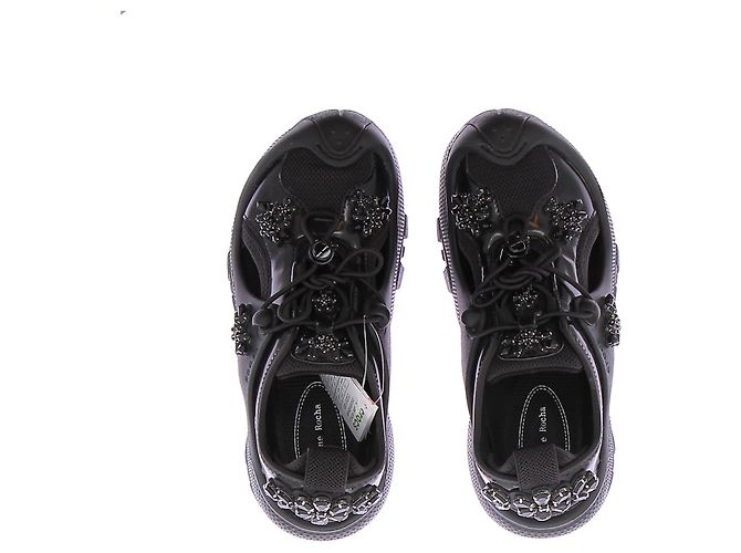 Autre Marque Schwarze Stoff Sneaker SIMONE ROCHA x CROCS - Ansicht 6