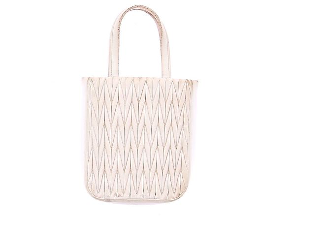 Borsa a mano Miu Miu in pelle bianca - vista 2