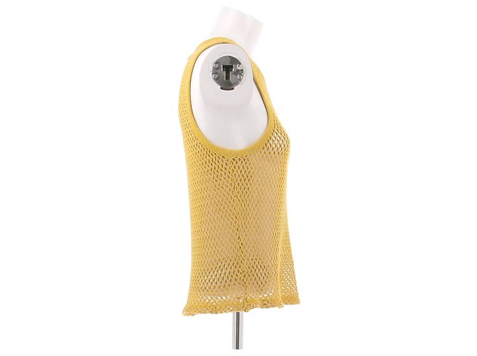Top de crochet Courreges amarillo - vista 3
