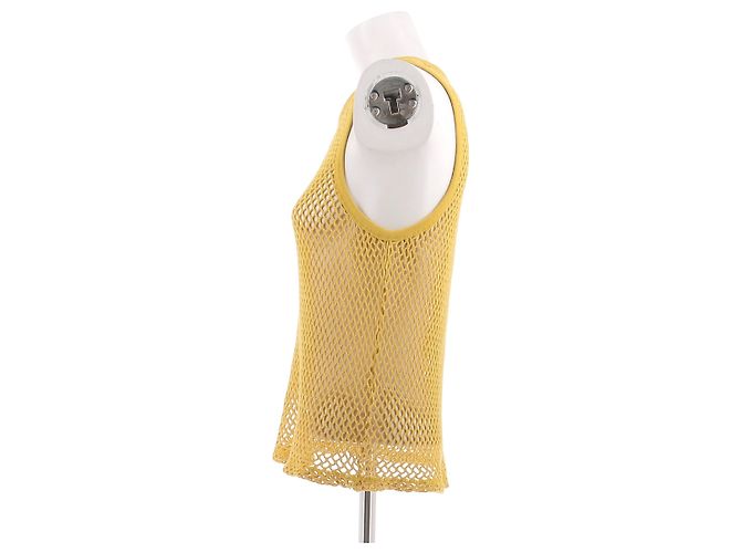 Top de crochet Courreges amarillo - vista 4