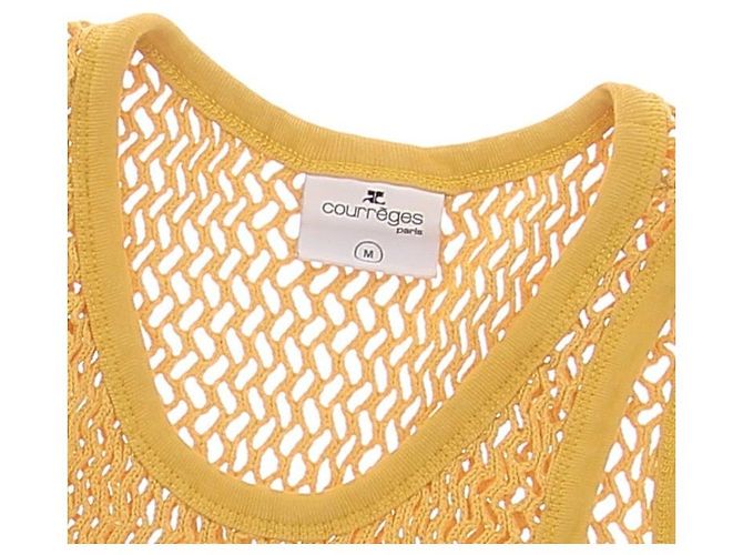 Top de crochet Courreges amarillo - vista 5