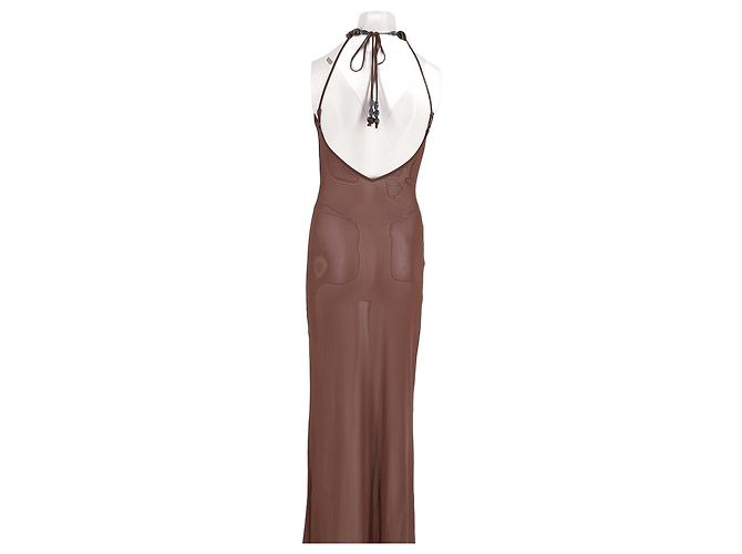 Autre Marque MESHKI Maxikleid braun mit tiefem Ausschnitt - Ansicht 2