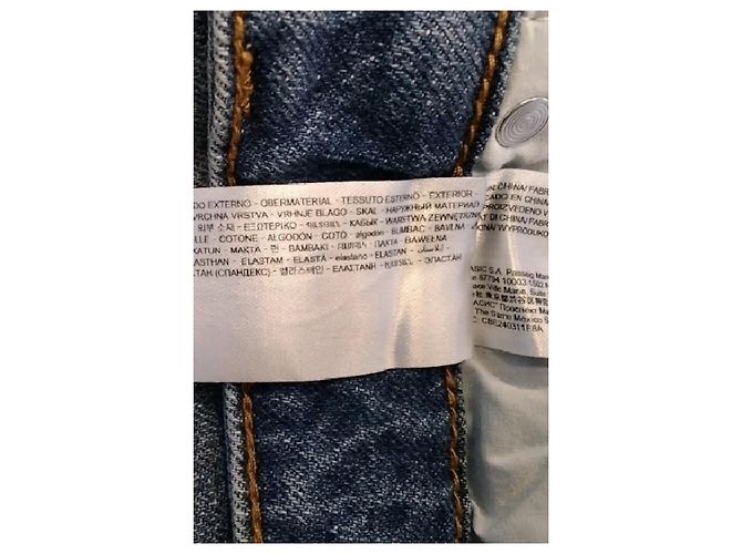 Vaqueros Desigual azules de algodón con parches de mariposas y bordados - vista 6