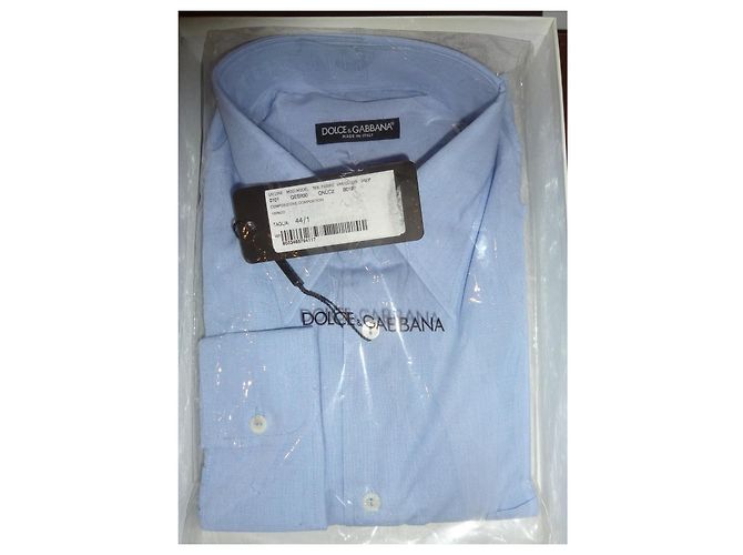 Dolce & Gabbana Camicia in cotone blu - vista 2