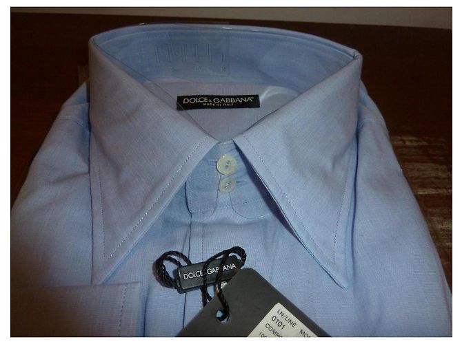 Dolce & Gabbana Camicia in cotone blu - vista 4