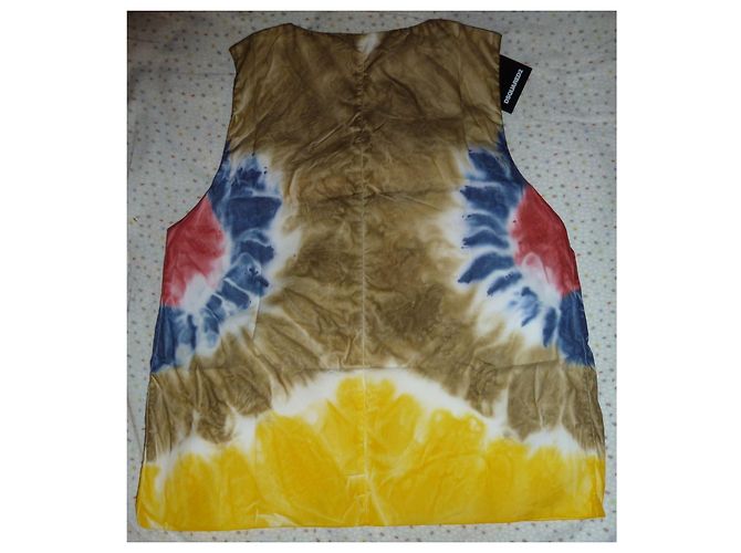 DSquared2 Top Tie-Dye in Cotone Multicolore 38 IT - vista 5