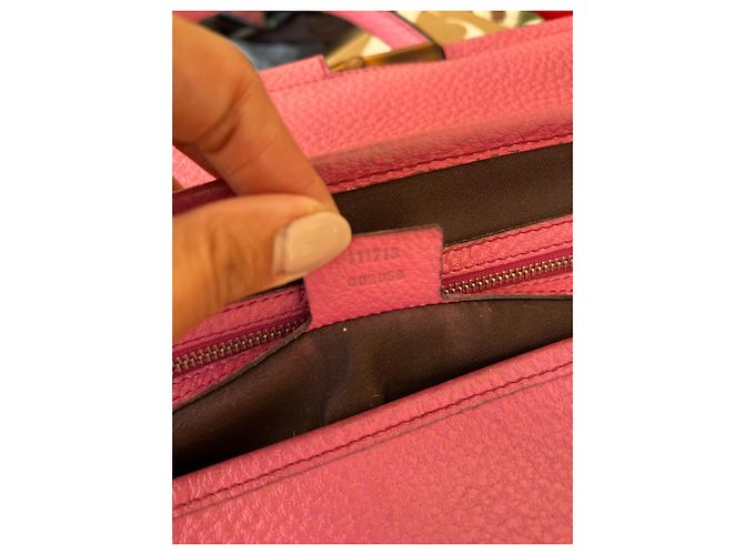 Borsa a tracolla Gucci Bamboo Bullet rosa - vista 12