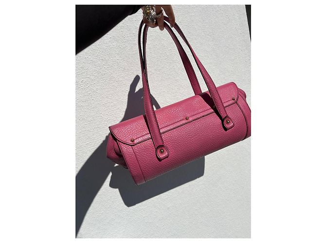 Borsa a tracolla Gucci Bamboo Bullet rosa - vista 8