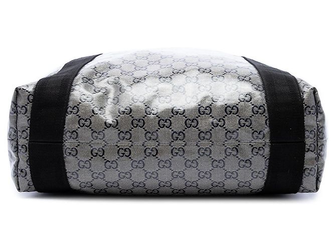 Tote Gucci Gray GG Crystal Web - vista 3