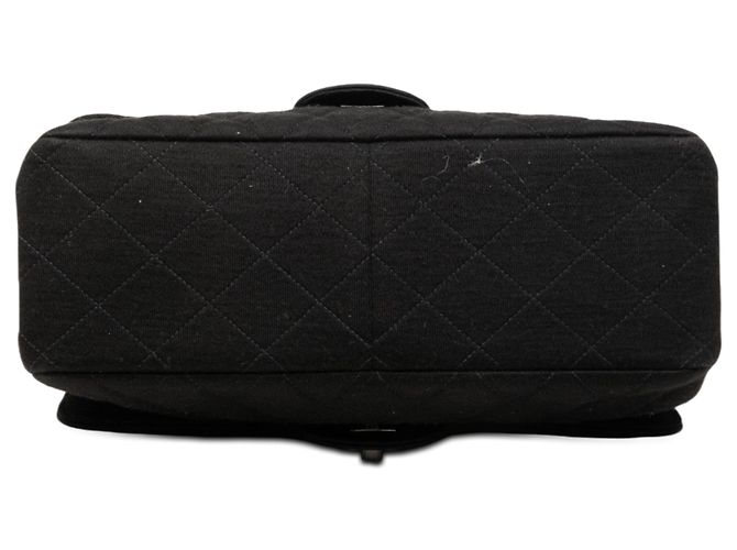 Chanel Black CC Quilted Jersey Double Sided Flap - vista 3