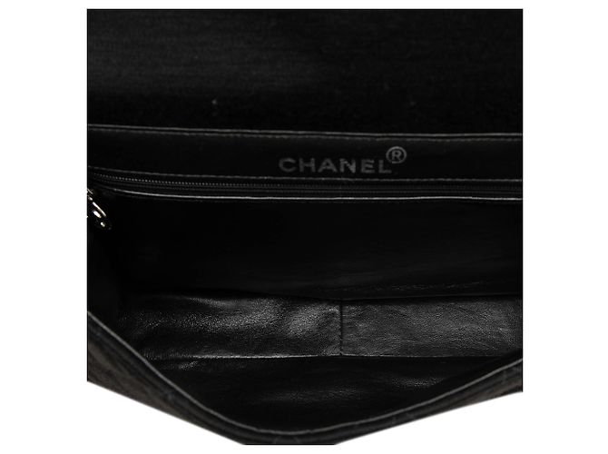 Chanel Black CC Quilted Jersey Double Sided Flap - vista 5