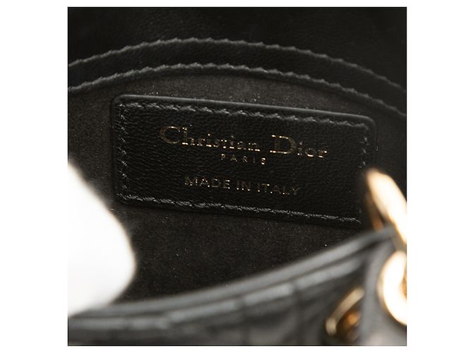 Dior Black Micro Lambskin Cannage Lady Dior - vista 5