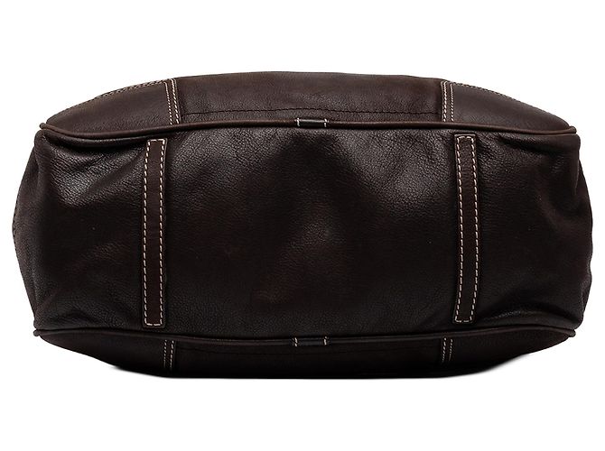 Borsa Satchel Anagram LOEWE in nubuck marrone - vista 3