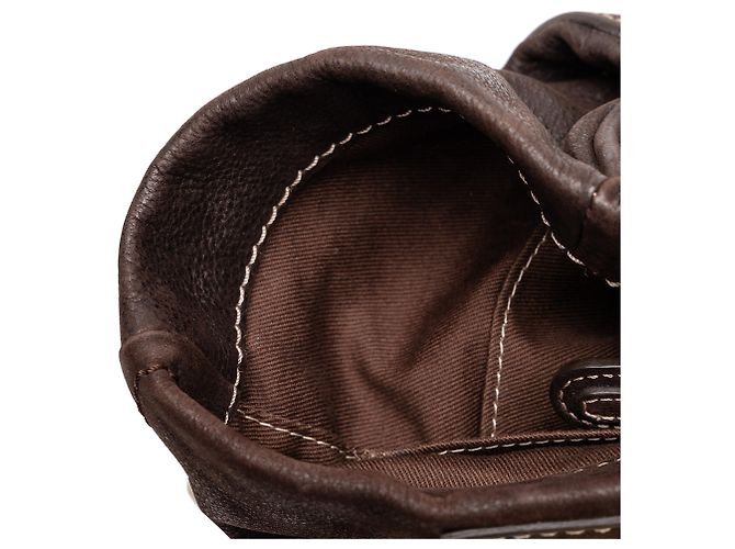 Borsa Satchel Anagram LOEWE in nubuck marrone - vista 8