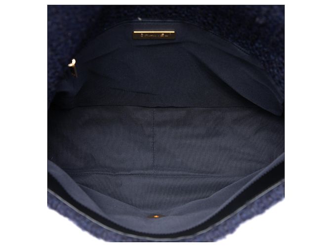 Chanel Blue Maxi Tweed 19 Flap - vista 4