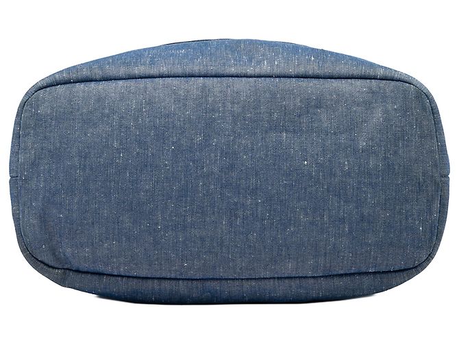 Zaino Chanel Blue Quilted Denim Medallion - vista 3