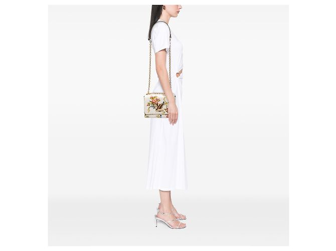Louis Vuitton White Epi Romantic Blossoms Twist MM - vista 5