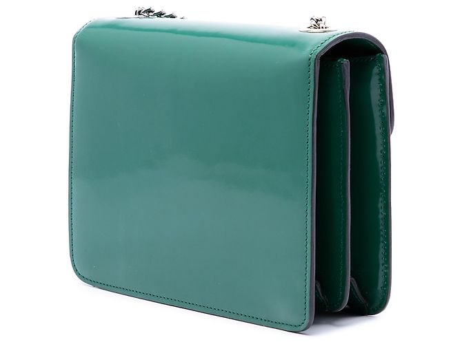Gucci Green Small Patent Interlocking G Crossbody - vista 2