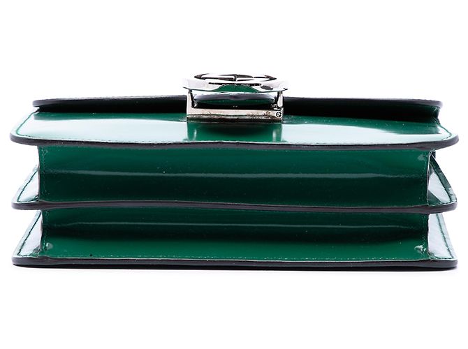 Gucci Green Small Patent Interlocking G Crossbody - vista 3