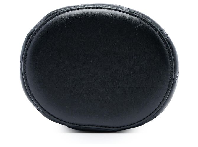 Chanel Mini Vanity Case Verticale in Lambskin Matelassé Nero CC - vista 3