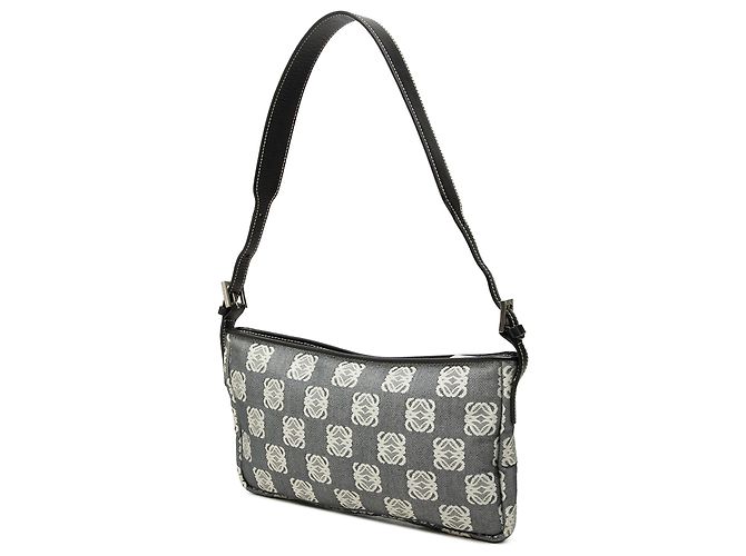 Borsa a tracolla LOEWE in tela Anagram grigia - vista 2