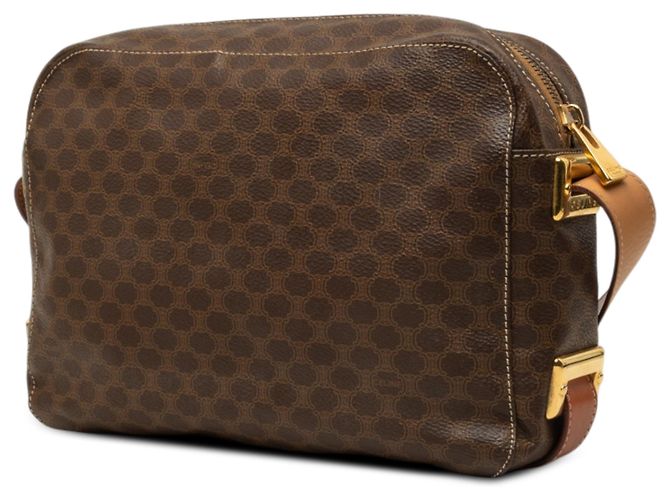 Céline Borsa a tracolla Celine Brown Macadam Coated Canvas - vista 2