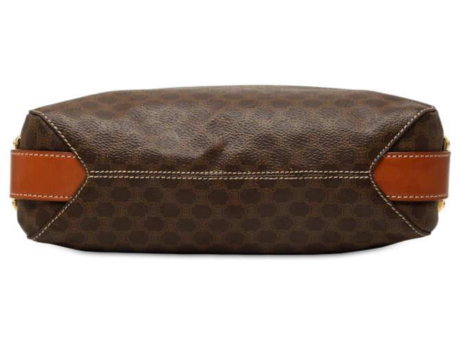 Céline Borsa a tracolla Celine Brown Macadam Coated Canvas - vista 3