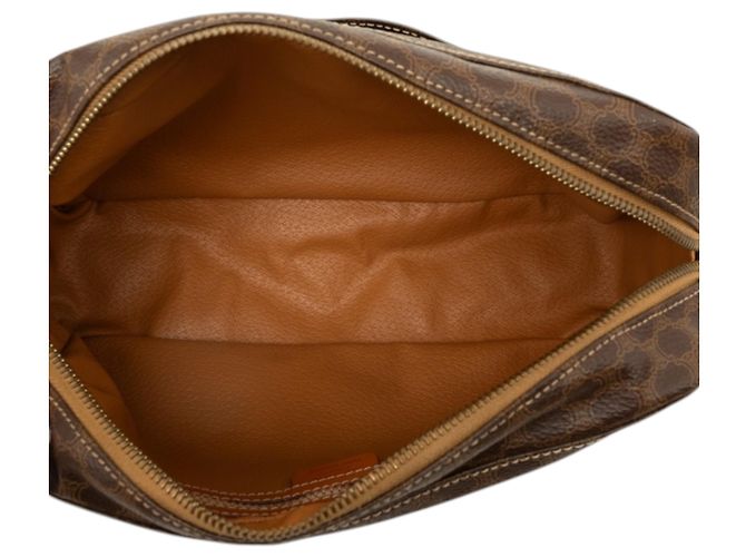 Céline Borsa a tracolla Celine Brown Macadam Coated Canvas - vista 4