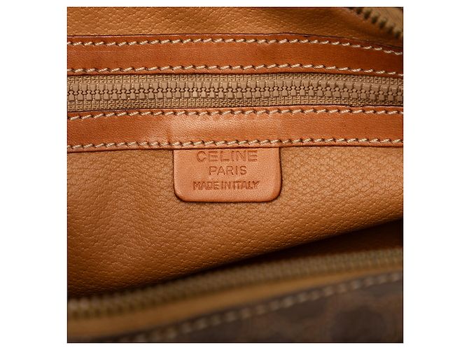 Céline Borsa a tracolla Celine Brown Macadam Coated Canvas - vista 5